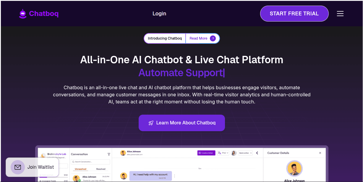 Chatboq — AI customer communication in one workspace